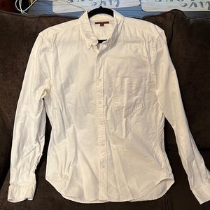 7 For All Mankind long sleeve Oxford button shirt. White color. 100% cotton.